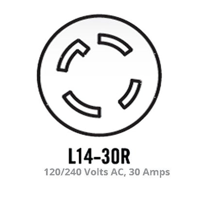 Champion 25-Foot 30-Amp 125/250-Volt Fan-Style Generator Extension Cord (L14-30P to four 5-20R) 25 ft Fan Style + L14-30P to (4) 5-20R Generator Power