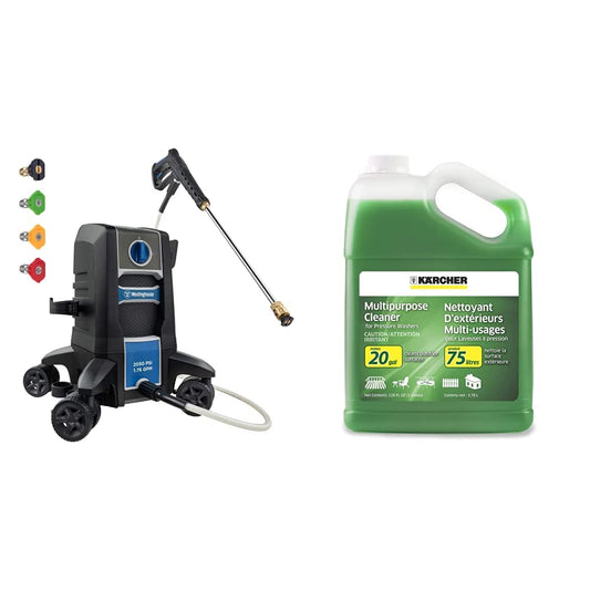 Westinghouse ePX3050 Electric Pressure Washer, 2050 Max PSI 1.76 Max GPM& Karcher Pressure Washer Multi-Purpose Cleaning Soap Concentrate Outdoor Surfaces – 1 Gallon
