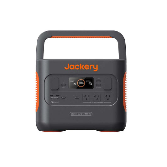 Jackery Explorer 1500 Pro Centrale électrique portable, générateur solaire avec 1512 Wh, 2 ports PD 100 W, 2 heures à charge complète, compatible avec SolarSagas, pour camping-car extérieur, camping, centrale électrique portable d'urgence 1500Pro 