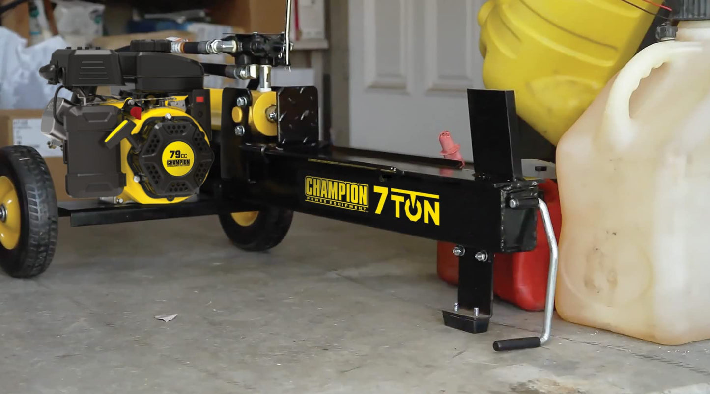 Champion Power Equipment 90720 Champion 7-Ton Compact Horizontal Gas Log Splitter with Auto Return, Black