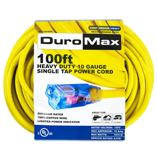 DuroMax XPC10100A Outdoor Extension Cord, XPC10100A 100' 10-Gauge Single Tap
