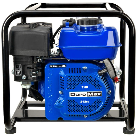 DuroMax XP702HP 208cc 7-HP 2-Inch 70-GPM Gas Powered High Pressure Water Pump, 50 State Approved, XP702HP, Blue 70-GPM 2-Inch High Pressure Pump