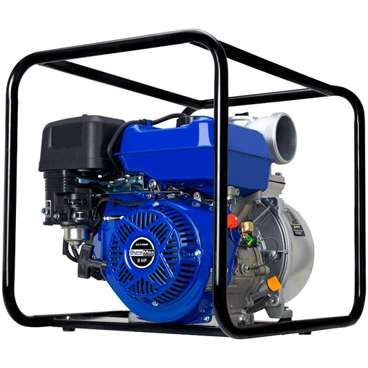 DuroMax XP904WP 270cc 427-Gpm 3600-Rpm 4-Inch Gasoline Engine Portable Water Pump, 50 State Approved, XP904WP, Blue 427-GPM 4-Inch Gas Pump