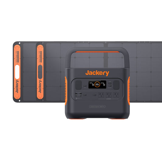 Jackery Solar Generator 2000 PRO 2160Wh Capacity with 2X SolarSaga 200W, 3 x 2200W AC Outlets, Fast Charging, Ideal for Home Backup, Emergency, RV Outdoor Off-Grid Camping Solar Generator 2000Pro 400W