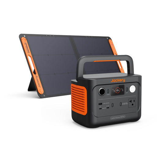 Jackery Solar Generator 300 Plus Portable Power Station with 1X SolarSaga 100W Solar Panel, 288Wh Backup LiFePO4 Battery, 300W AC Outlet for RV, Outdoors, Camping, Traveling, and Emergencies Solar Generator 300 Plus 100W