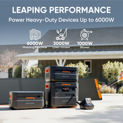 Jackery Portable Power Station Explorer 2000 Plus, Solar Generator with 2042Wh LiFePO4 Battery 3000W Output, Expandable to 24kWh 6000W, Compatible with Solar Panel for Outdoor RV Camping & Emergency