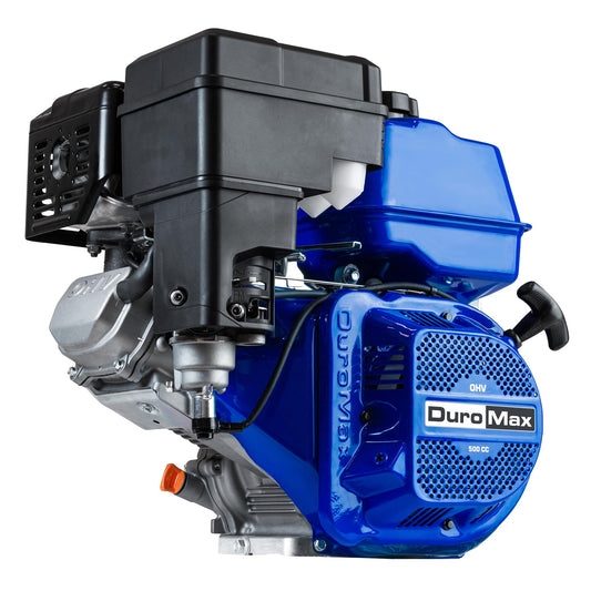 DuroMax XP20HP 500cc 1-Inch Shaft Recoil Start Gas Powered Engine, Blue 500cc Gas