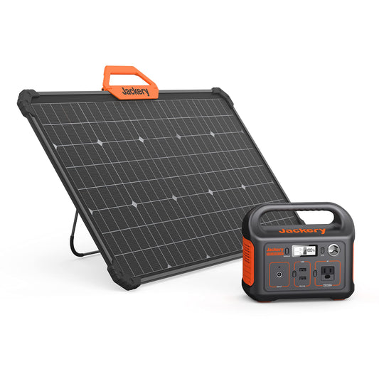 Jackery Solar Generator 240 80W, 240Wh Backup Lithium Battery with 1x80W Solar Panels, 110V/200W Pure Sine Wave AC Outlet, Solar Generator for Outdoors Camping Travel Hunting Emergency
