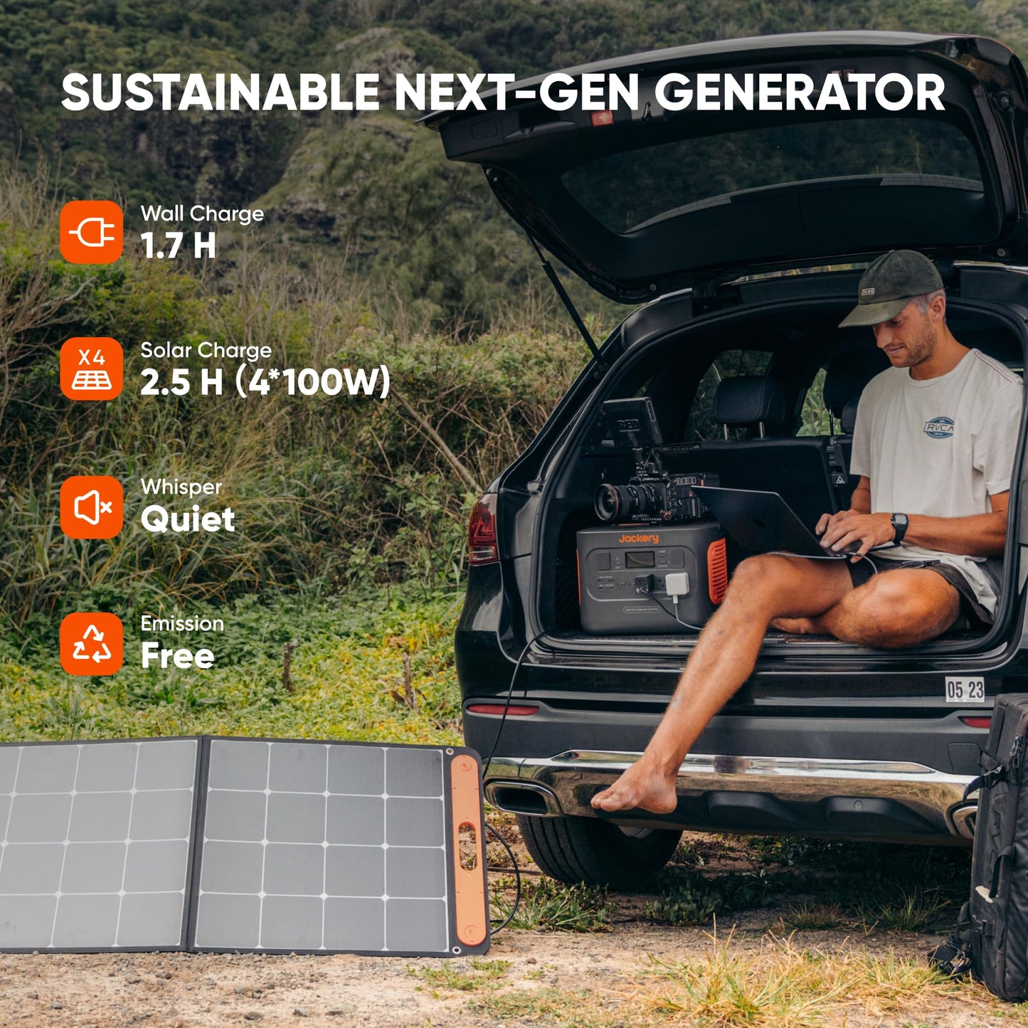 Jackery Explorer 700 Plus Portable Power Station 681Wh Backup Power Solution 1000W (2000W Peak) 1.7 H Fast Wall Charging with 3*AC Outlet 4*USB and 1*DC Car Port for Home Use, Outdoor Camping