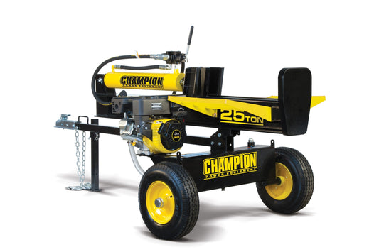 Champion Power Equipment-100251 25-Ton Horizontal/Vertical Full Beam Gas Log Splitter with Auto Return 25 Ton + Full Beam + 224cc Engine