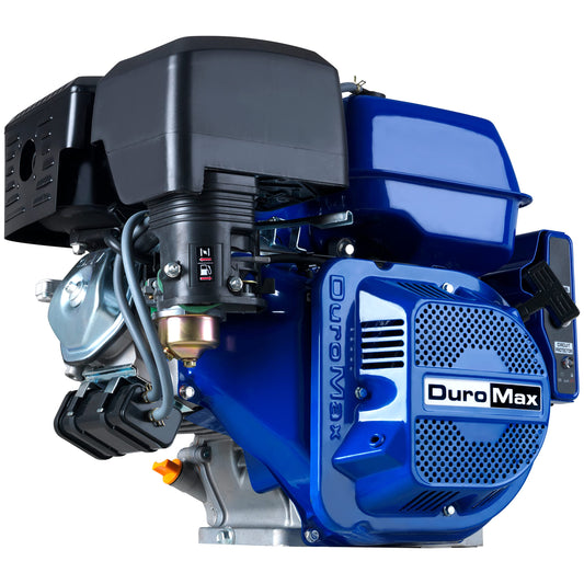 DuroMax XP18HPE 440cc Recoil/Electric Start Gas Powered 50 State Approved, Multi-Use Engine, XP18HPE, Blue 440cc Gas Electric Start