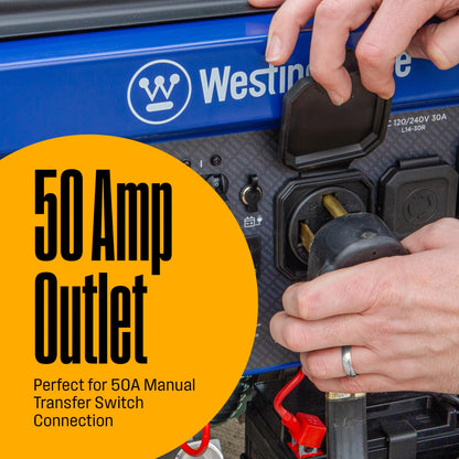 Westinghouse 12500W Dual Fuel Backup Generator, Remote Start, CO Sensor, CARB Compliant