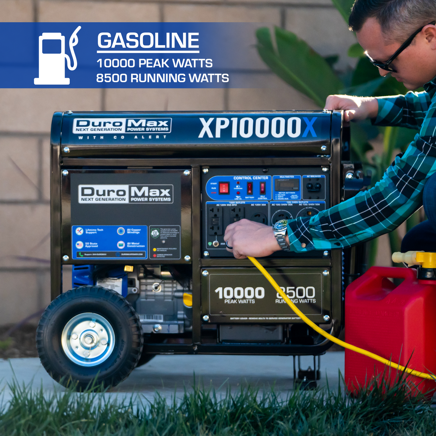 10,000 Watt Gasoline Portable Generator w/ CO Alert